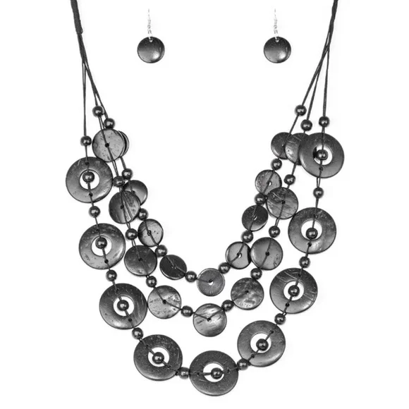 Wooden Beads Catalina Coastin Black Paparazzi Catalina Coastin